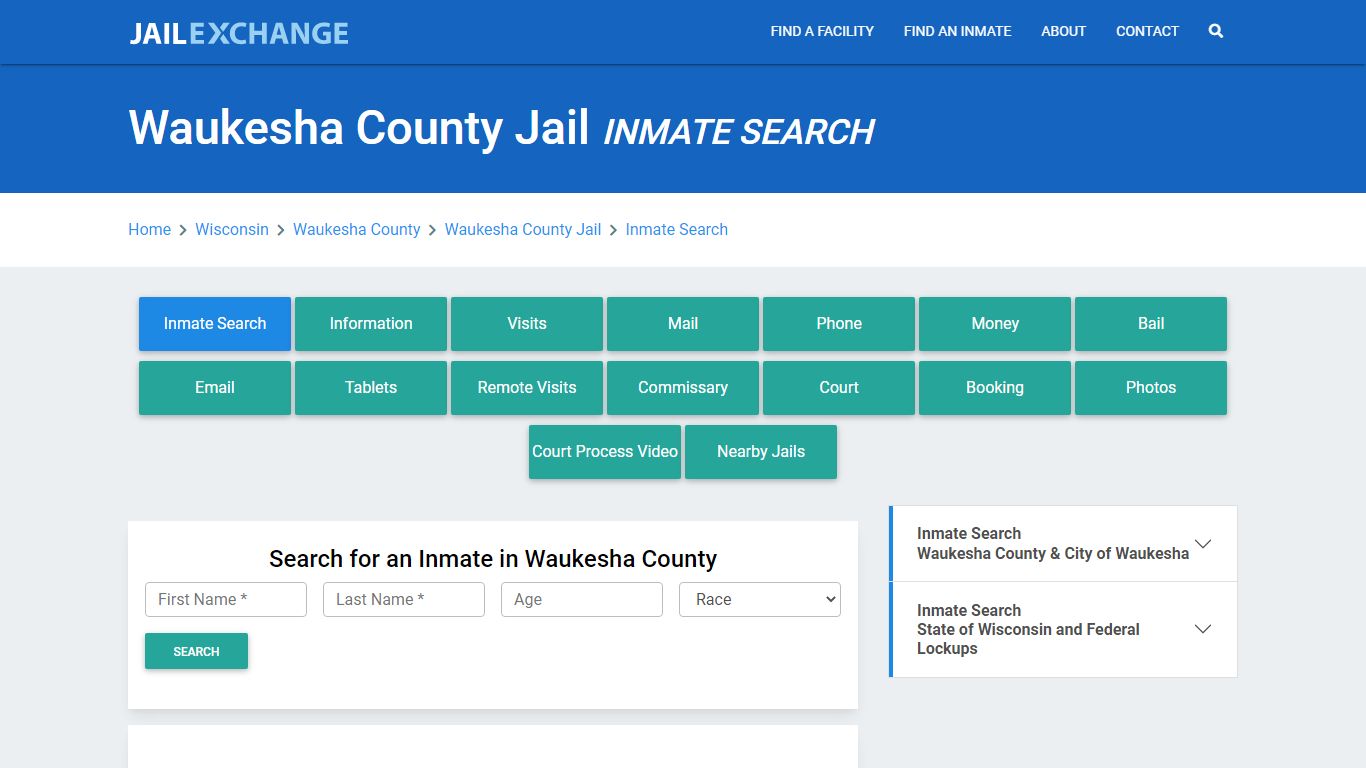 Waukesha County Jail, WI Inmate Search: Roster & Mugshots