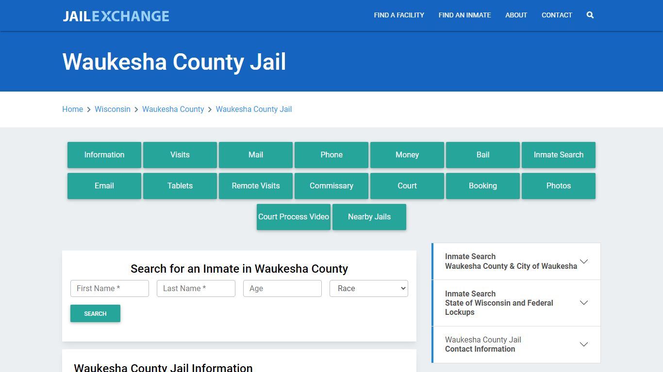 Waukesha County Jail Roster Lookup, WI, Inmate Search